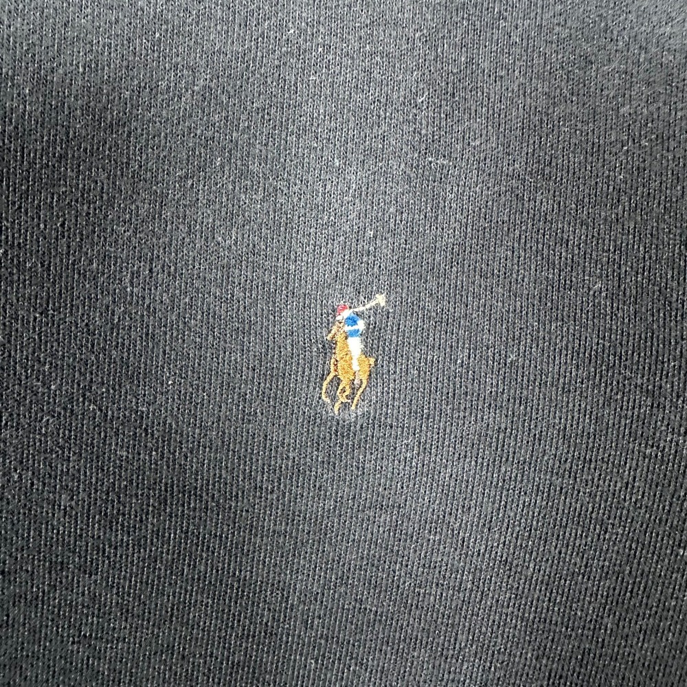 Polo Ralph Lauren Mens XXL Estate Rib Quarter Zip Pullover Black Cotton‎ Sweater - Picture 10 of 13